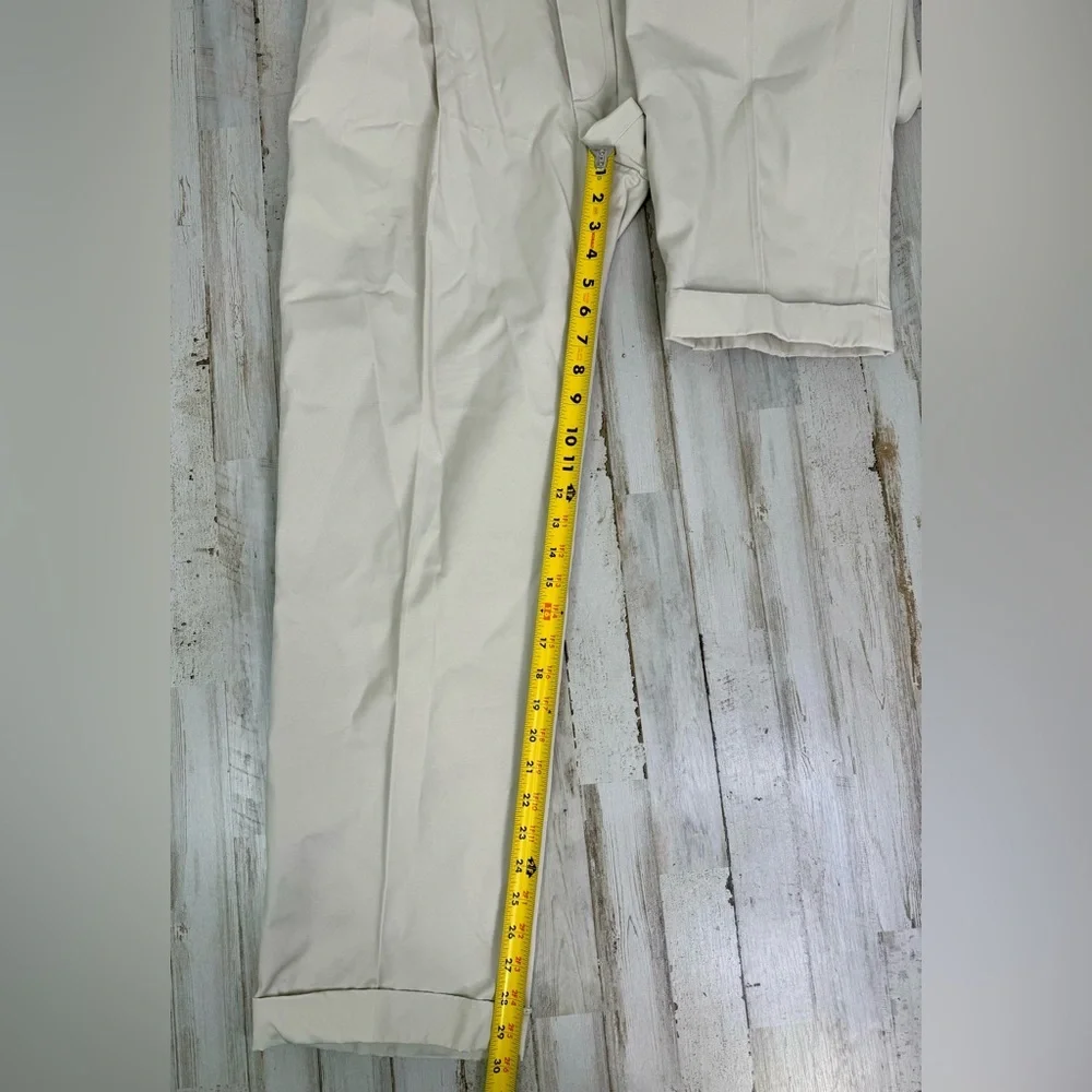 Orvis Pants Mens 34x30 Pleated Golf Straight Leg Casual Cream - Picture 8 of 11